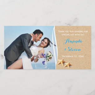 Tarjeta de agradecimiento por foto de Just Beachy