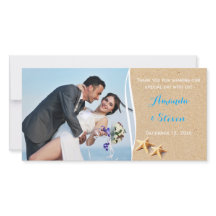 Tarjeta de agradecimiento por foto de Just Beachy