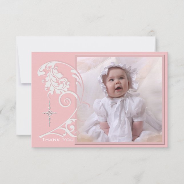 Tarjeta de agradecimiento por foto religiosa encan (Anverso)