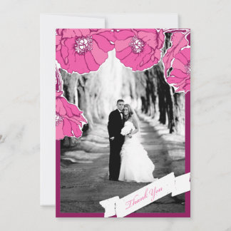 Tarjeta de agradecimiento por foto - Rosas moderno