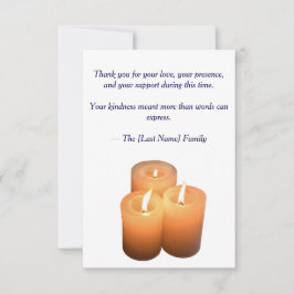 Tarjeta de agradecimiento por funeral 