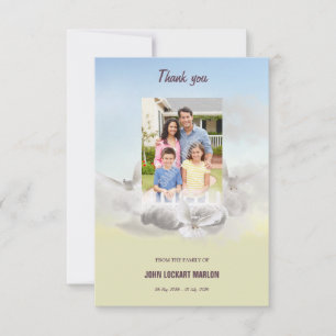 Tarjeta de agradecimiento por funeral