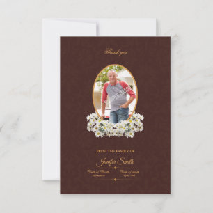Tarjeta de agradecimiento por funeral