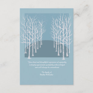 Tarjeta de agradecimiento por funeral de árboles d