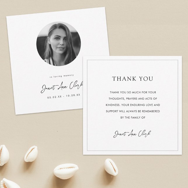 Tarjeta de agradecimiento por funeral y simpatía (Subido por el creador)