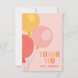 Tarjeta de agradecimiento por globo Cutto