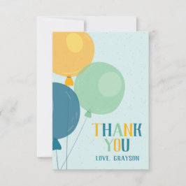 Tarjeta de agradecimiento por globo Cutto