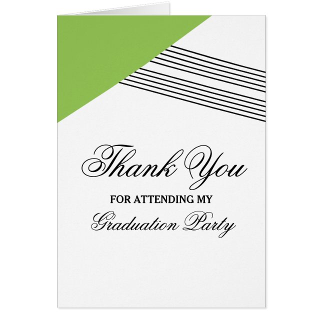 Tarjeta de agradecimiento por graduación de banda  (Frente)