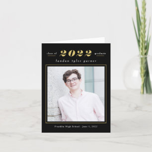 Tarjeta de agradecimiento por graduación de estadí