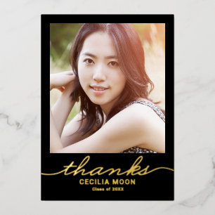 Tarjeta de agradecimiento por graduación de Reliev