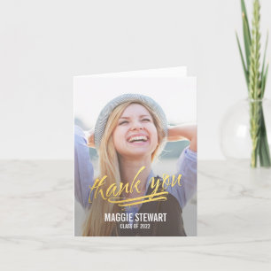 Tarjeta de agradecimiento por graduación en moment