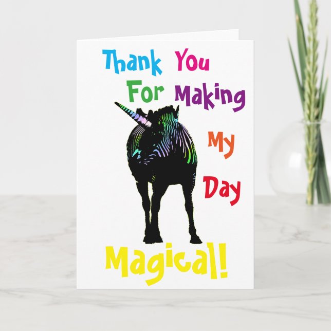 Tarjeta de agradecimiento por hacer que mi día sea (Anverso)