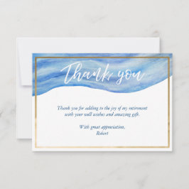 Tarjeta de agradecimiento por jubilación de elegan