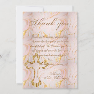 Tarjeta de agradecimiento por la boda