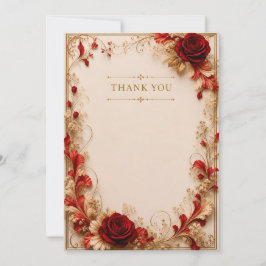 Tarjeta de agradecimiento por la boda