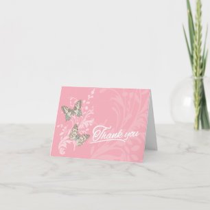 Tarjeta de agradecimiento por la boda de dos marip