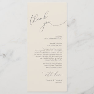Tarjeta de agradecimiento por la configuración del