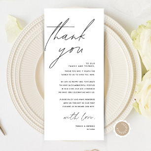 Tarjeta de agradecimiento por la configuración del