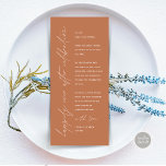 Tarjeta de agradecimiento por la configuración del<br><div class="desc">Este es el Modern editable lugar Boda de configuración de las tarjetas de agradecimiento (felizmente siempre después de la celebración), en el tema del cobre óxido marrón. Comparte el amor y muestra tu agradecimiento a tus invitados cuando se sientan en su asiento y leen esta encantadora tarjeta de ajuste personalizada....</div>