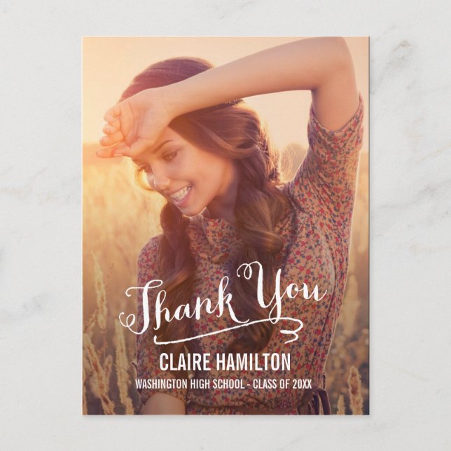 Tarjeta de agradecimiento por la encantadora gradu (Anverso)