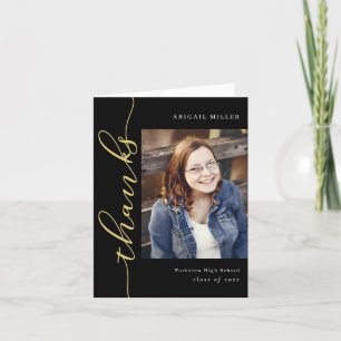 Tarjeta de agradecimiento por la escritura a dista