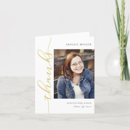 Tarjeta de agradecimiento por la escritura a dista