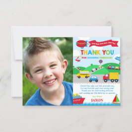 Tarjeta de agradecimiento por la fiesta de cumplea