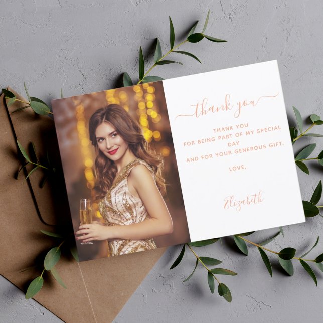 Tarjeta de agradecimiento por la foto del melocotó (Subido por el creador)