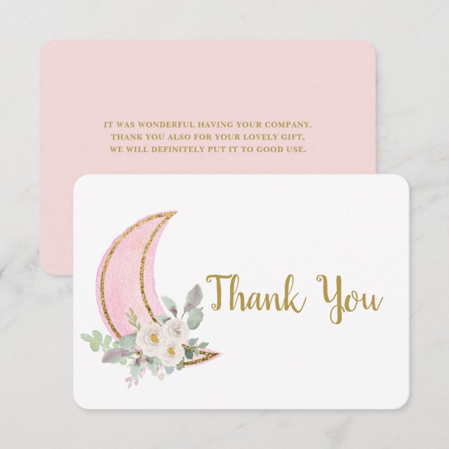 Tarjeta de agradecimiento por la luna (Anverso / Reverso)