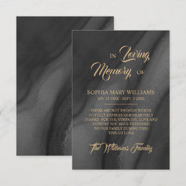 Tarjeta de agradecimiento por la memoria de la sim