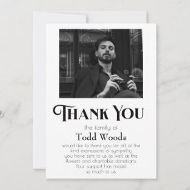 Tarjeta de agradecimiento por la simpatía de la fo