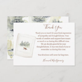 Tarjeta de agradecimiento por la simpatía del fune