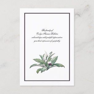 Tarjeta de agradecimiento por la simpatía por la n