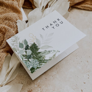 Tarjeta de agradecimiento por la vegetación y la h