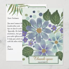 Tarjeta de agradecimiento por las hojas de color d