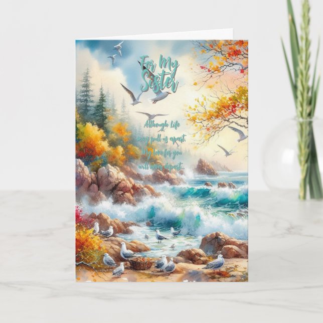 Tarjeta De Agradecimiento Por mi hermana (Anverso)