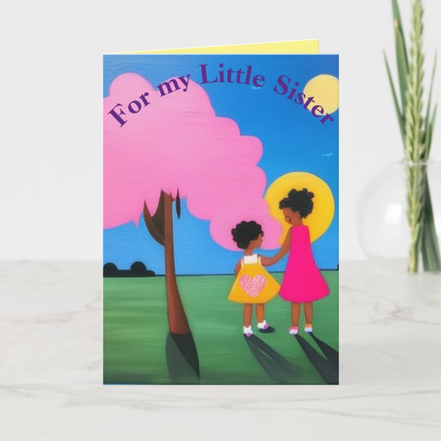 Tarjeta De Agradecimiento Por mi hermanita (Anverso)