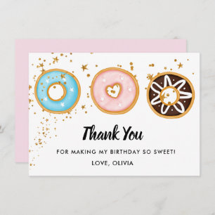 Tarjeta de agradecimiento por no hacer dos dulces