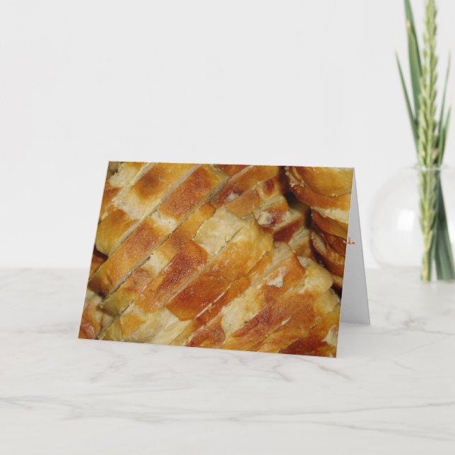 Tarjeta de agradecimiento por "Pan de ajo cortado  (Anverso)