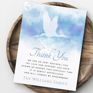 Tarjeta de agradecimiento por pésame de funeral co