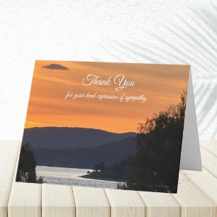Tarjeta de agradecimiento por pésame en funeral de