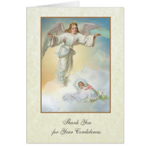Tarjeta de agradecimiento por pésame funeral catól
