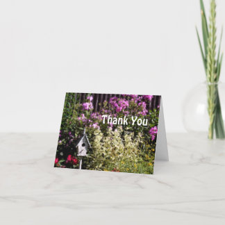 Tarjeta de agradecimiento por pintar los jardines