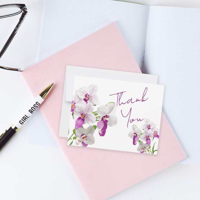 Tarjeta de agradecimiento por pintar orquídeas bla (Subido por el creador)