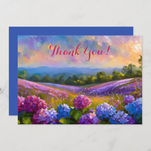 Tarjeta de agradecimiento por pintura de aceite de