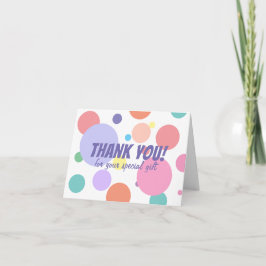 Tarjeta de agradecimiento por puntos de polka jugu