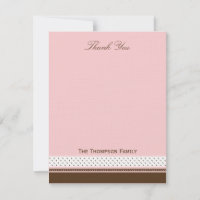 Tarjeta de agradecimiento por puntos y franjas