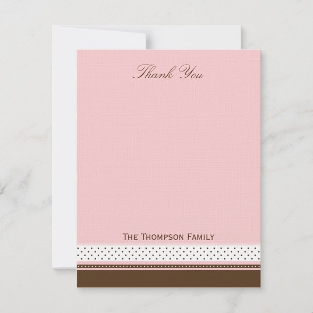 Tarjeta de agradecimiento por puntos y franjas (Anverso)