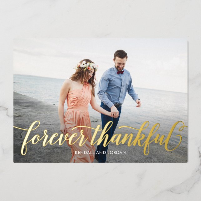 Tarjeta de agradecimiento por RELIEVE METALIZADO R (Anverso)