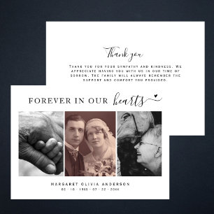 Tarjeta De Agradecimiento Por siempre en nuestro corazón fotográfico Simpatí